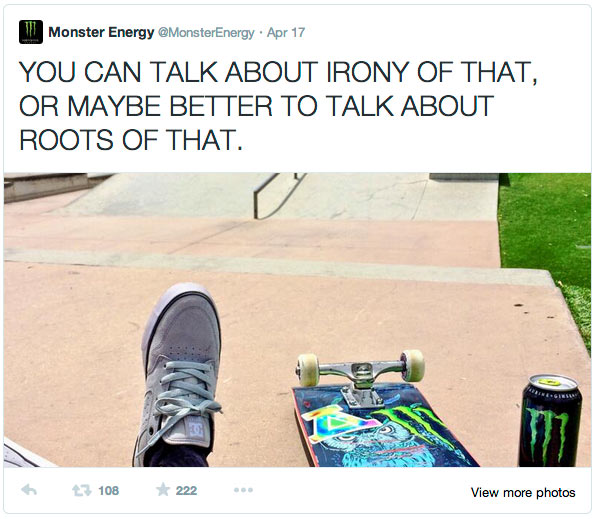 YOU CAN TALK ABOUT IRONY OF THAT, OR MAYBE BETTER TO TALK ABOUT ROOTS OF THAT.